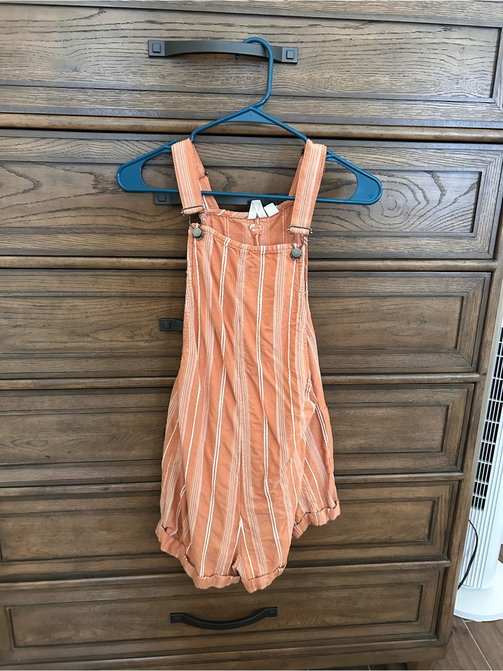 Roxy Orange Striped Kids One-Piece Overalls
